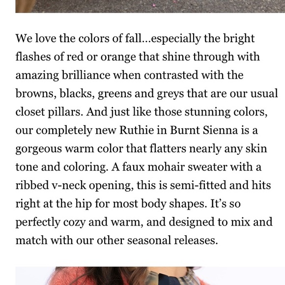 Evy’s tree Ruthie orange eyelash v neck sweater XS - Picture 12 of 13